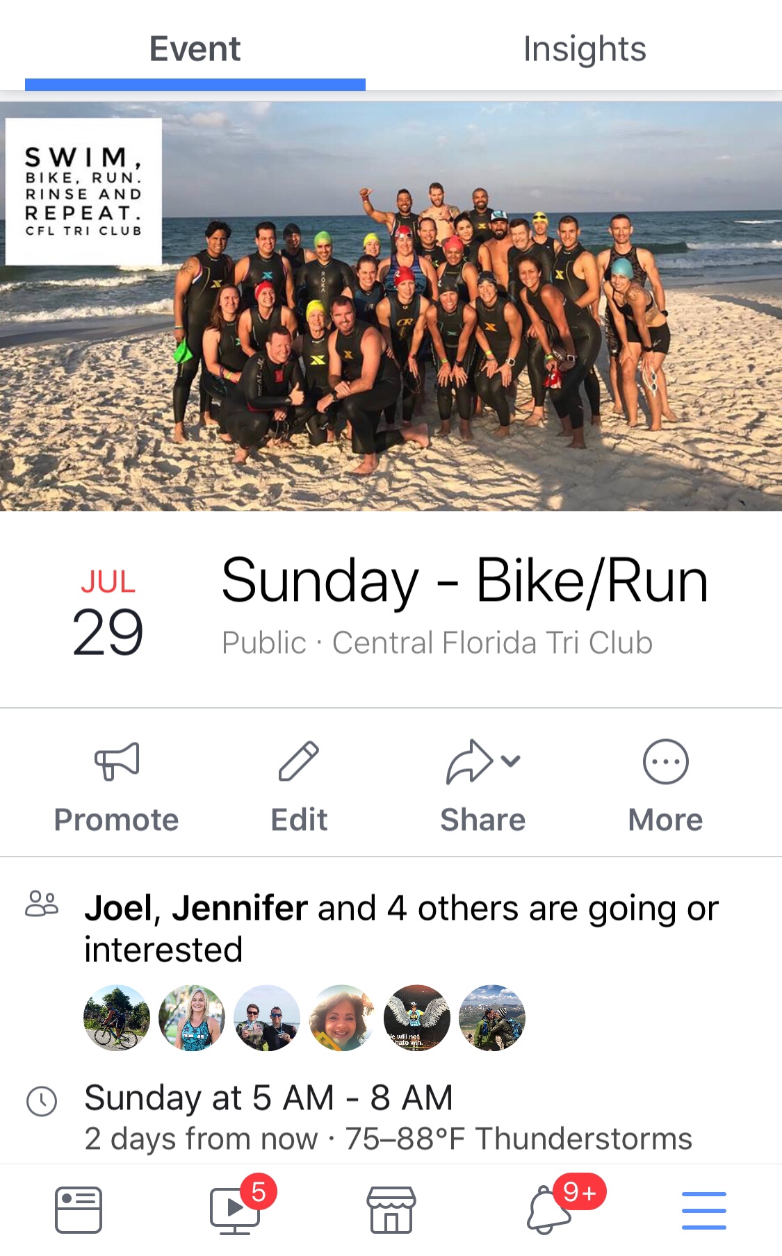 Sunday – Bike / Run (revised)