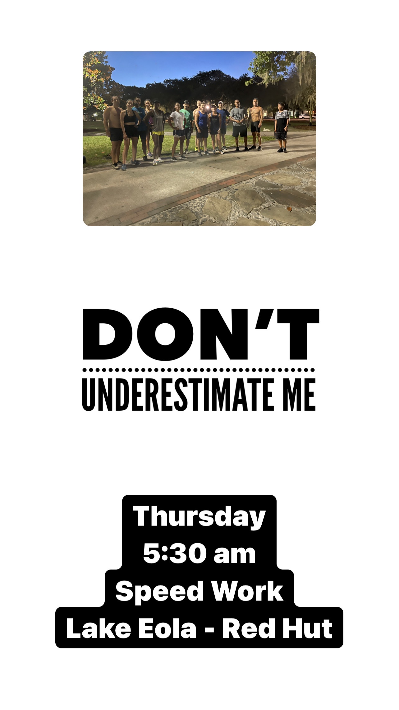 Thursday – Speed Work