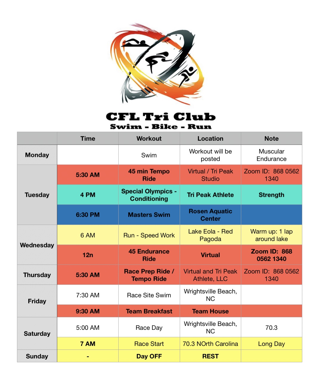 Week of Oct 18 – 24, 2021 – Itβs RACE WEEK!
