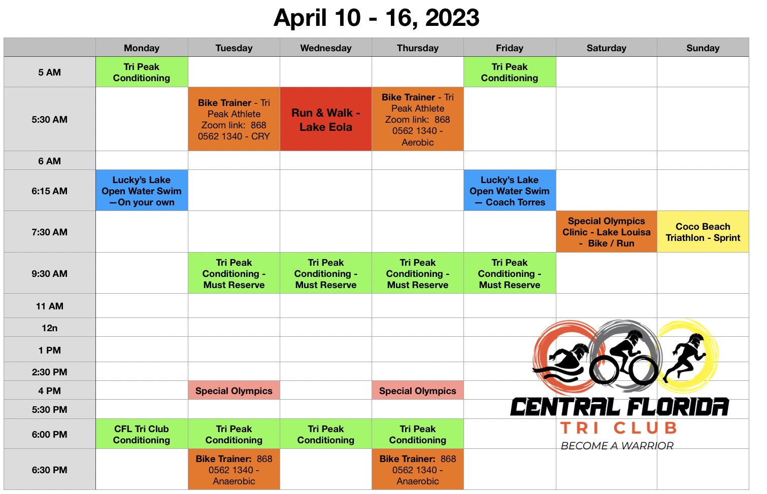 Week of April 9 – 16, 2023