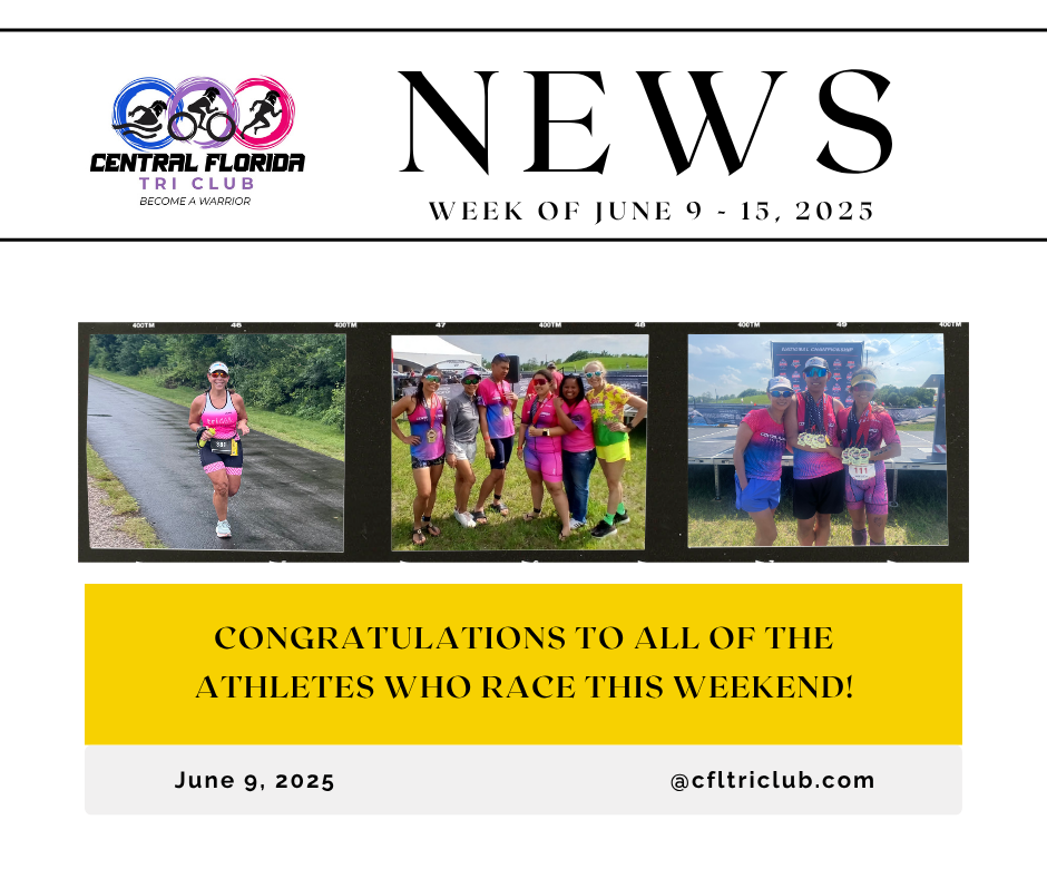 Week of June 9 – 15, 2025 – Congratulations, Upcoming Races & Last Chance to Register for Sunday’s HIIT Workout!