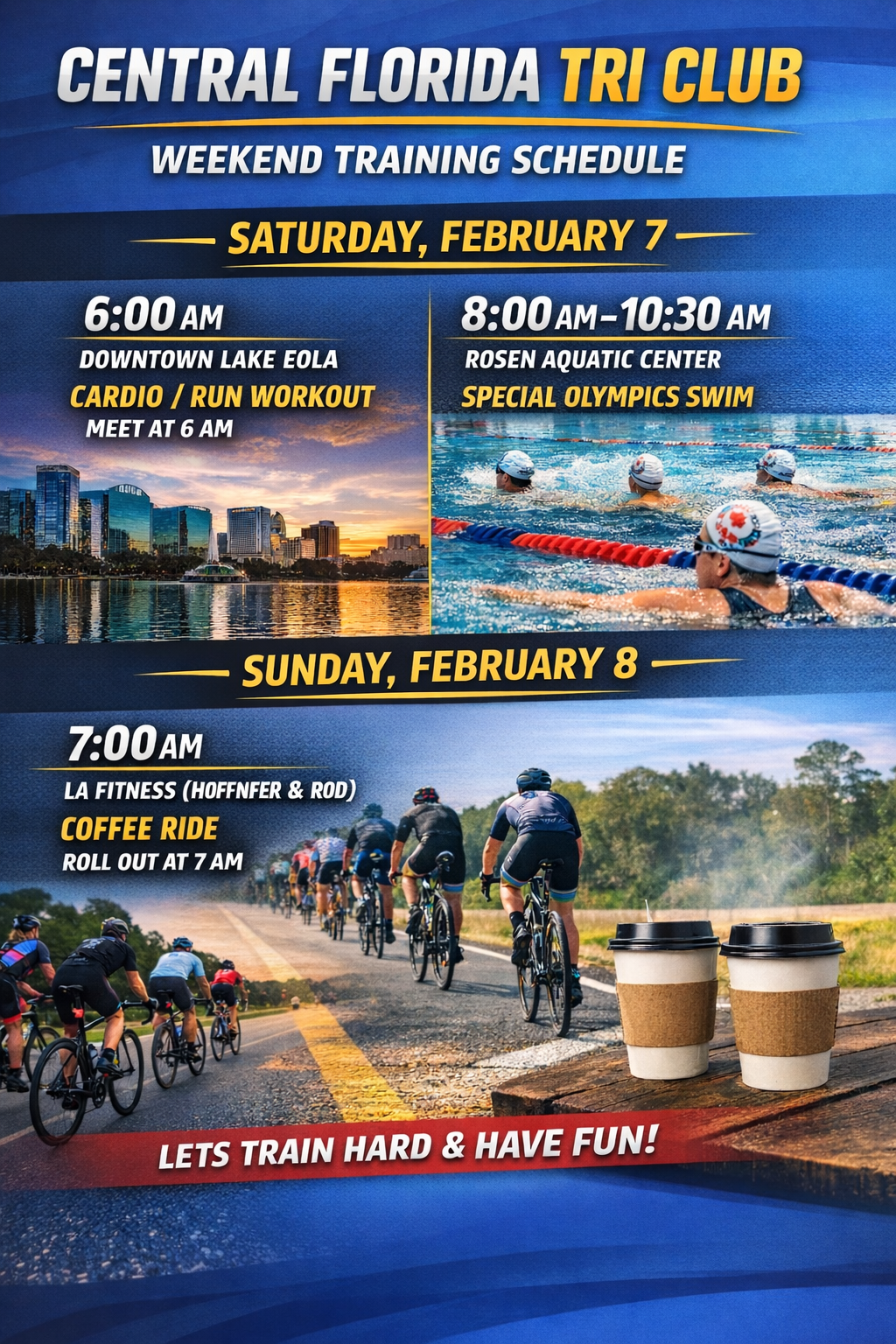 Weekend schedule